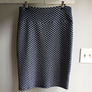 NWOT LuLaRoe Cassie Skirt - Navy Blue and Metallic Silver
